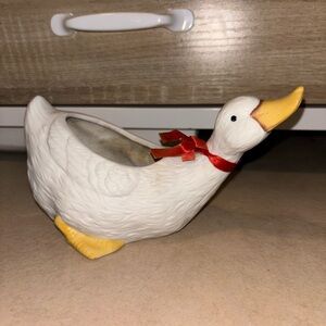 Vintage Porcelain Duck Planter